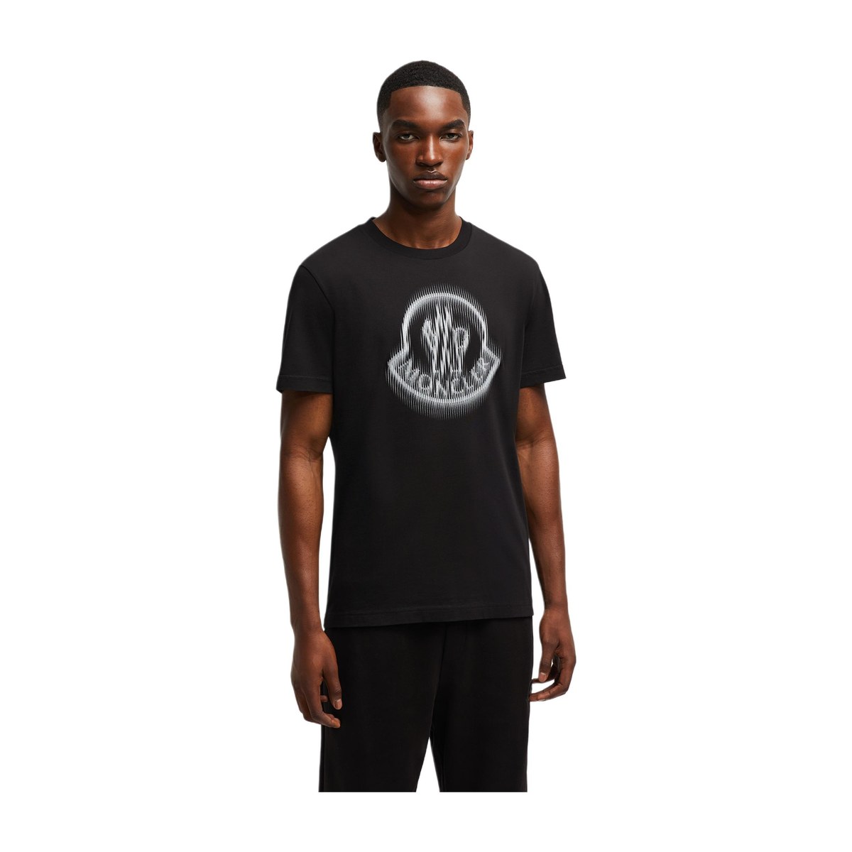 Moncler Logo Print T-Shirt Black
