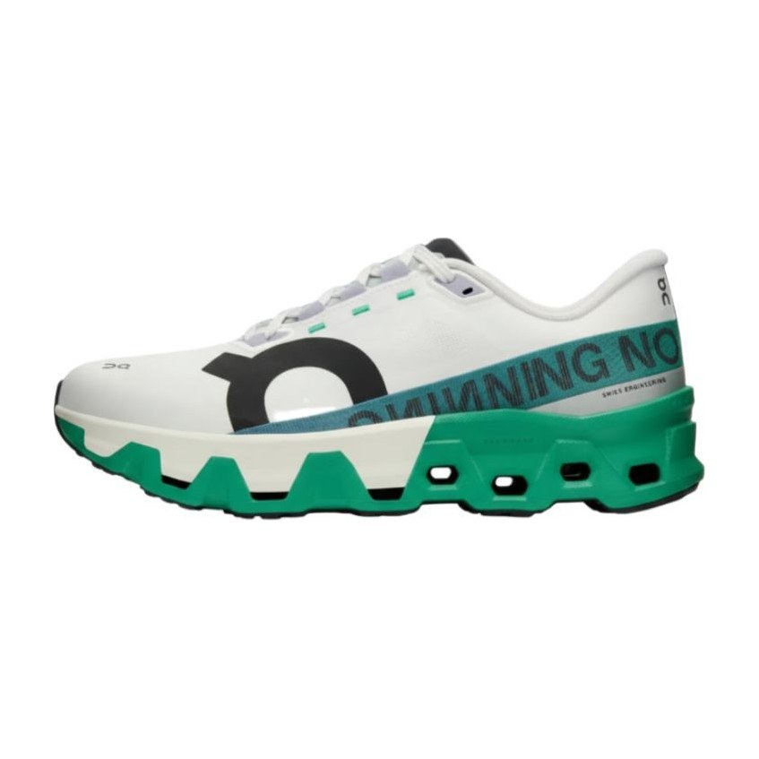 On Cloudmonster White Green Black