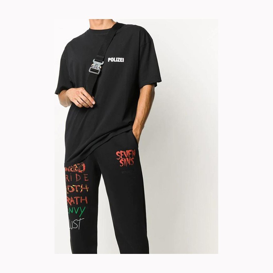 Vetements Logo Print T-Shirt Black