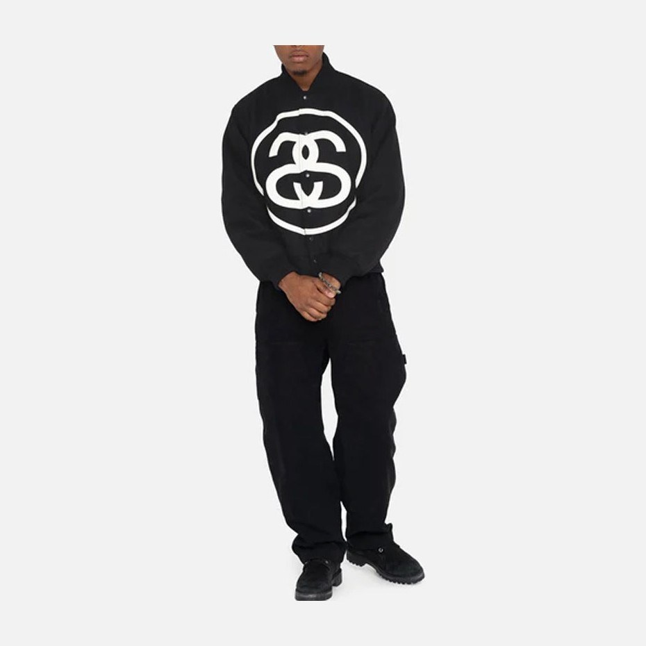 Stussy SS-LINK Varsity Jacket Black