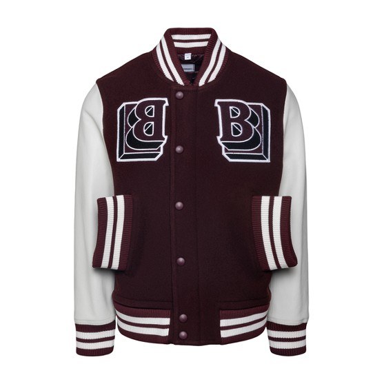 Burberry Logo Print Baseball Jacket