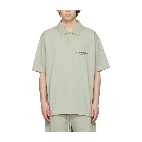 Fear of God Essentials Jersey Polo Green/Concrete