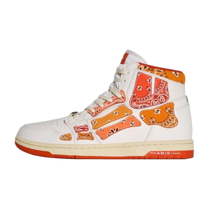 AMIRI Bone High-Top White Orange