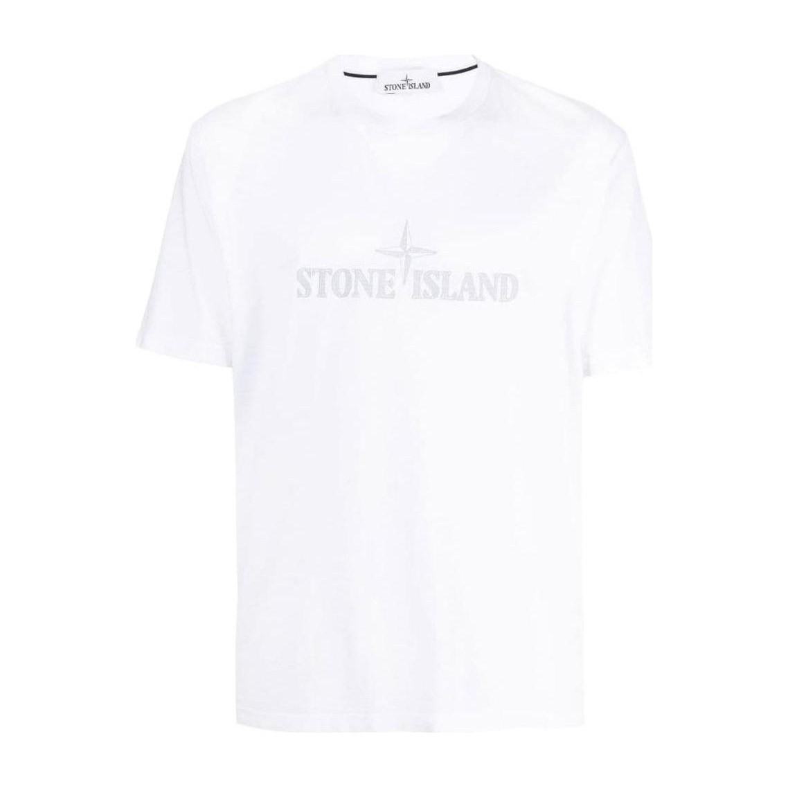 Stone Island SS23 Letter Logo Crewneck Tee White