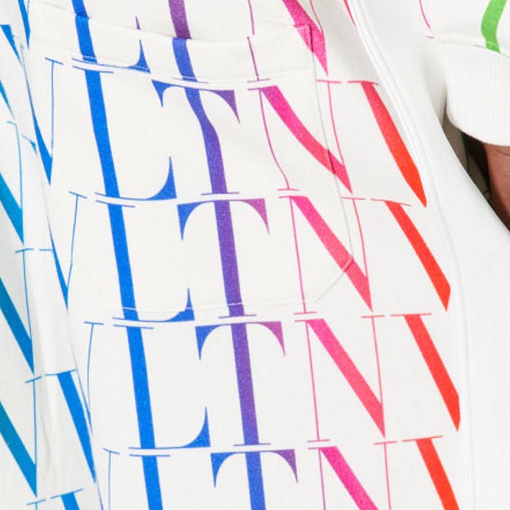 Valentino SS21 Vltn Times Bermuda Shorts White