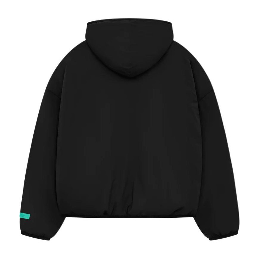 Fear of God Essentials Nylon Filled Halfzip Hoodie Jet Black
