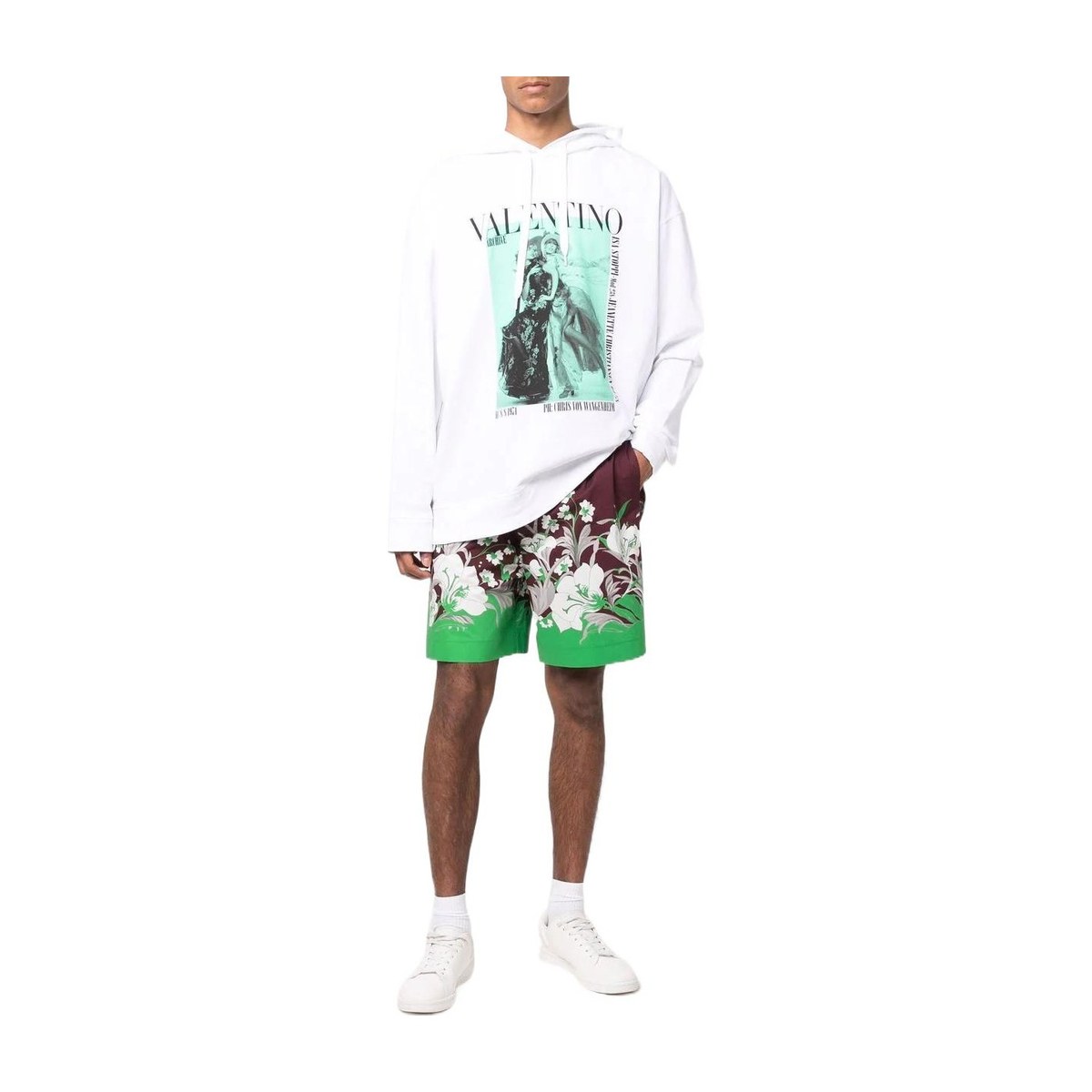 Valentino SS22 Logo Hoodie White