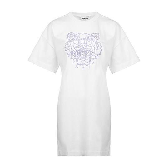 KENZO Tiger Logo Dress White