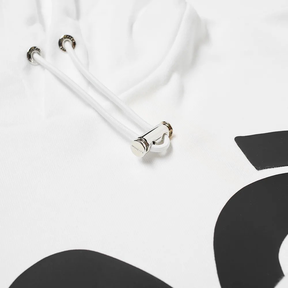Moncler Logo Hoodie White