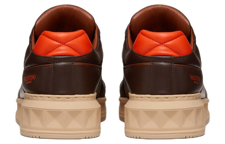 Valentino One Stud Brown White