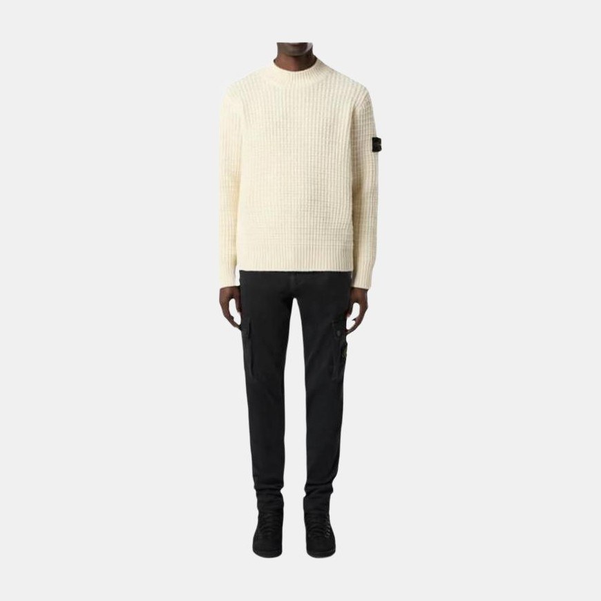 Stone Island Crew Neck Sweater Beige