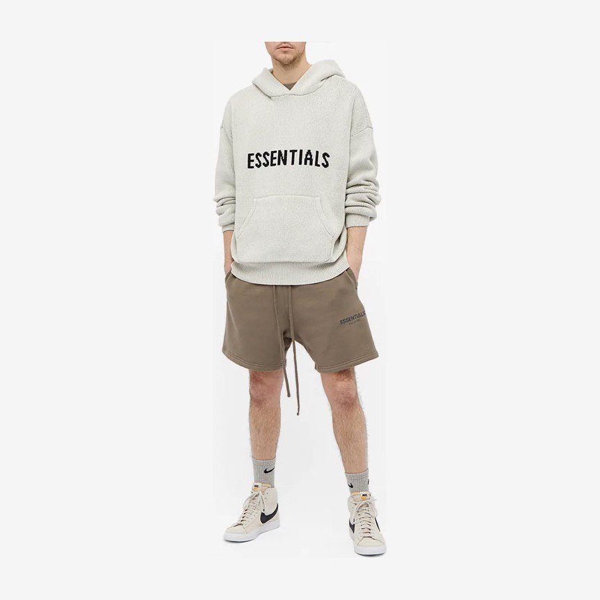 Fear of God Essentials Knit Hoody Light Heather Oatmeal