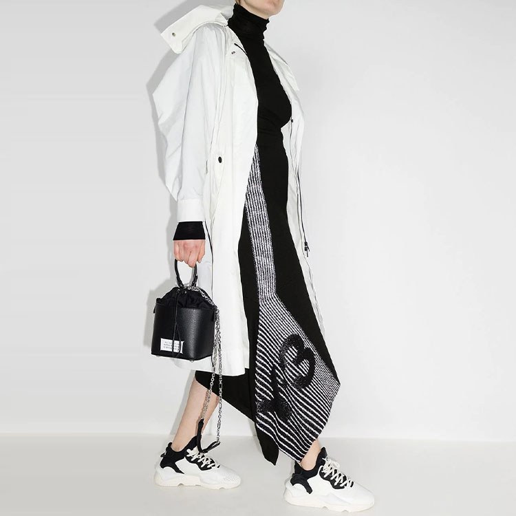 Y-3 Logo Irregular Reflective Skirt Black