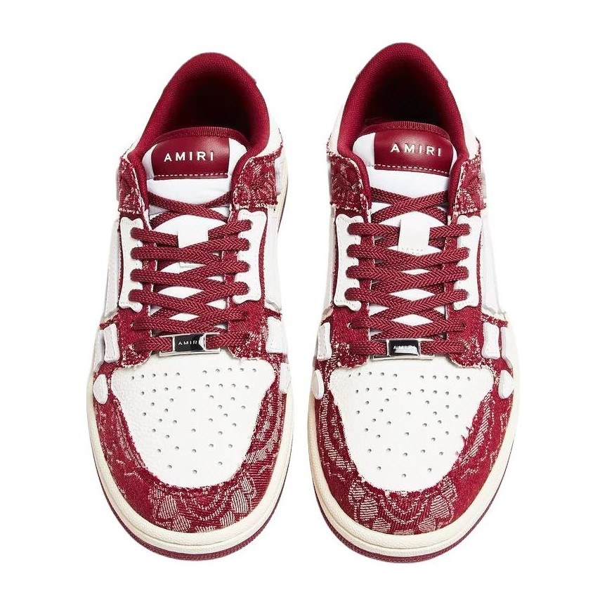 AMIRI Skel-Top Low White Red