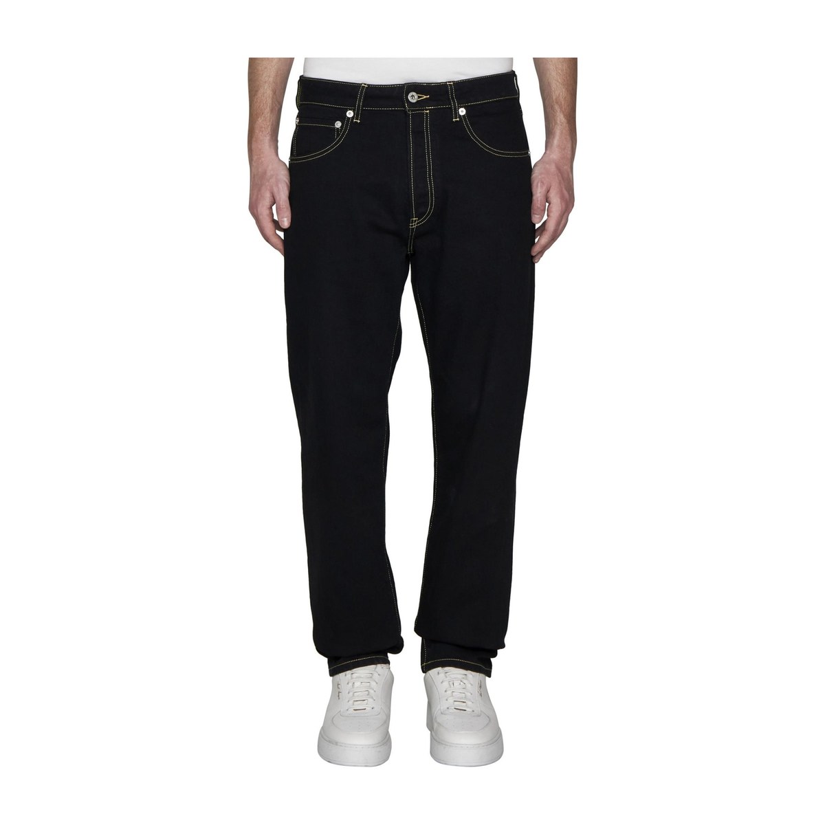 KENZO SS24 Logo Print Jeans Black
