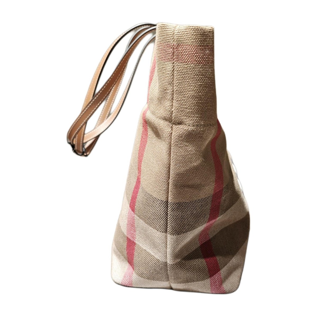 Burberry Striped Cotton Tote Bag