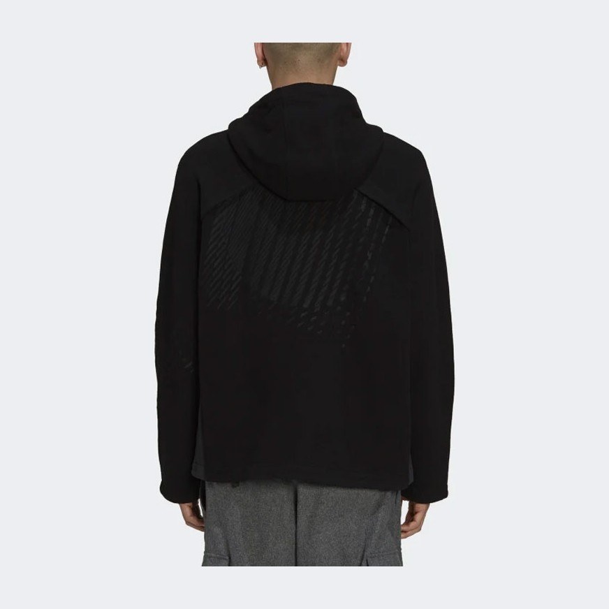 Y-3 FW21 Embroidered Hoodie Jacket Black