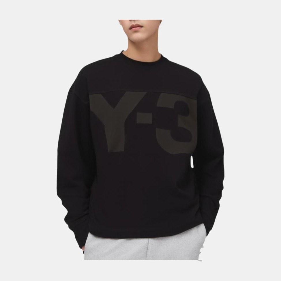 Y-3 FW21 Logo Crewneck Sweatshirt Black