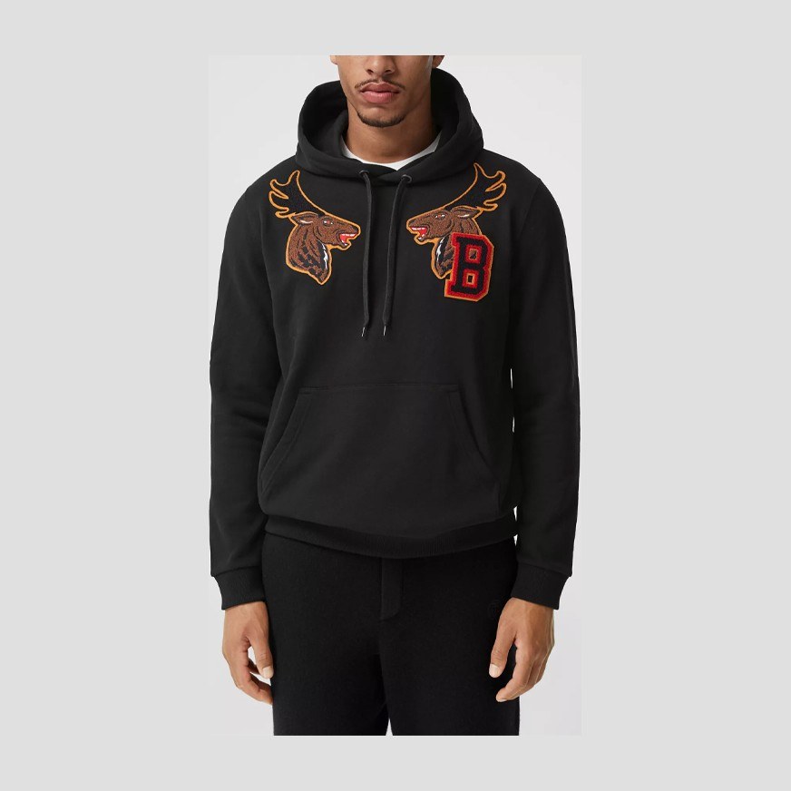 Burberry Animal Letter Hoodie Black