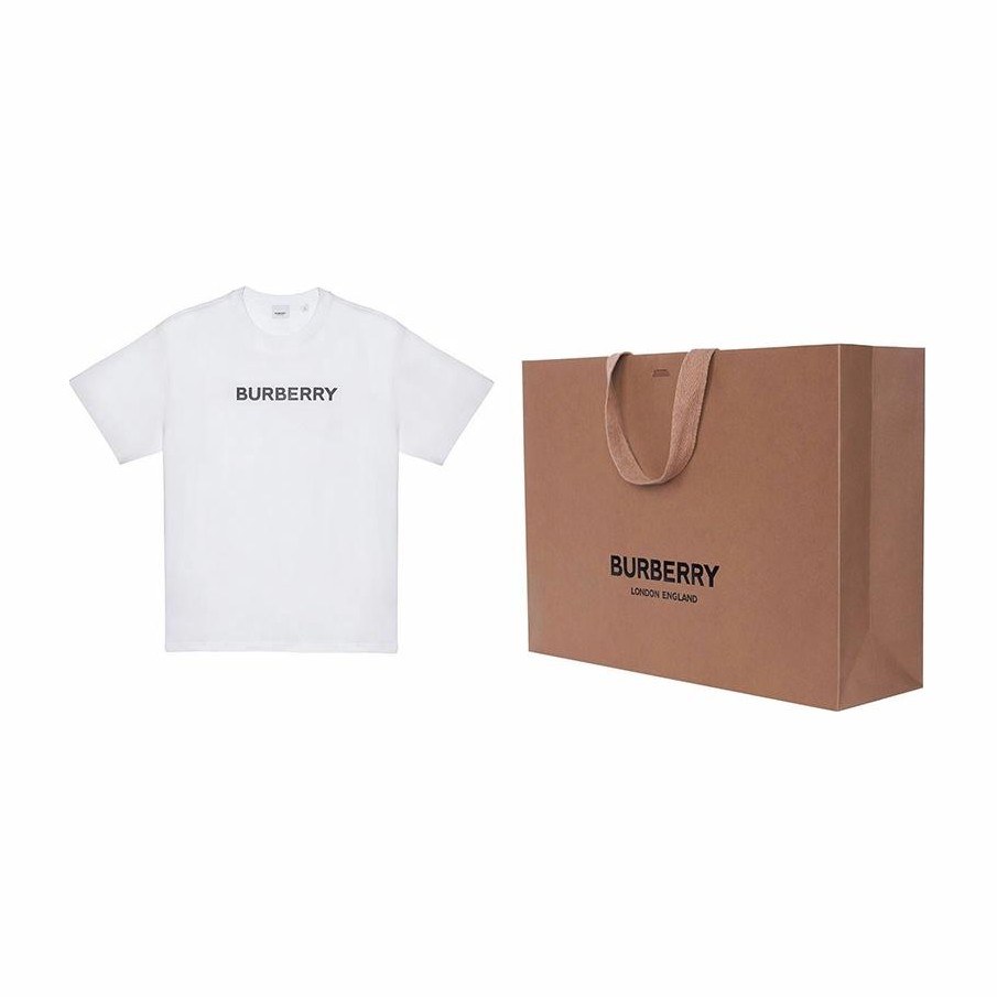 Burberry Logo Print T-Shirt White