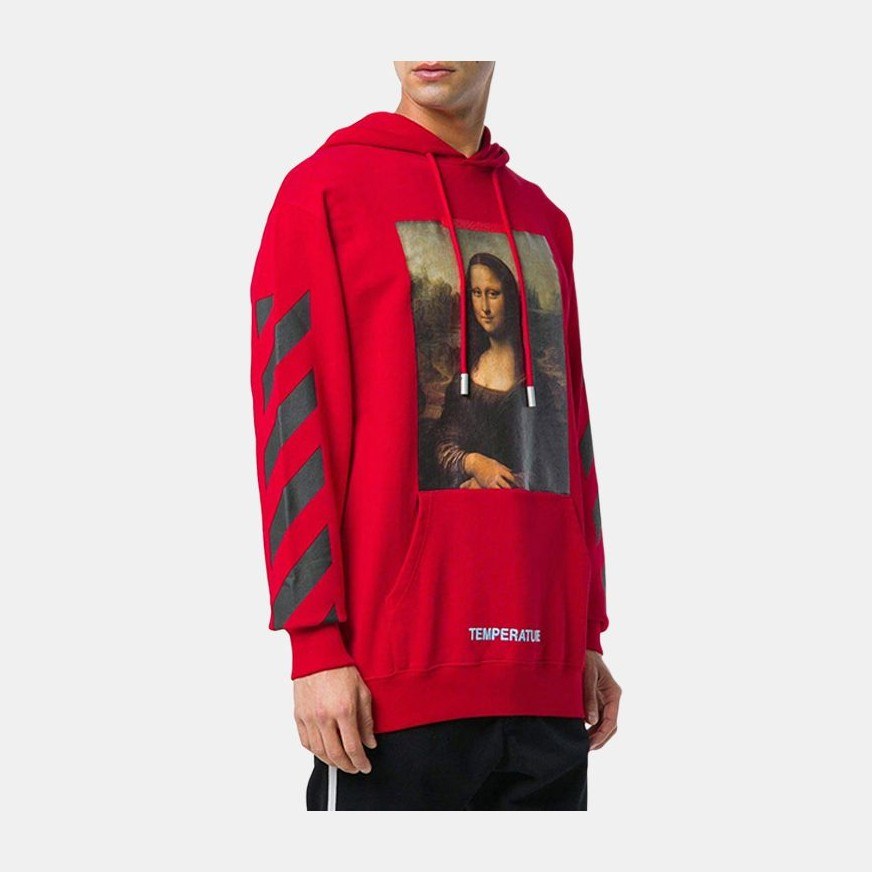 OFF-WHITE Mona Lisa Hoodie Red