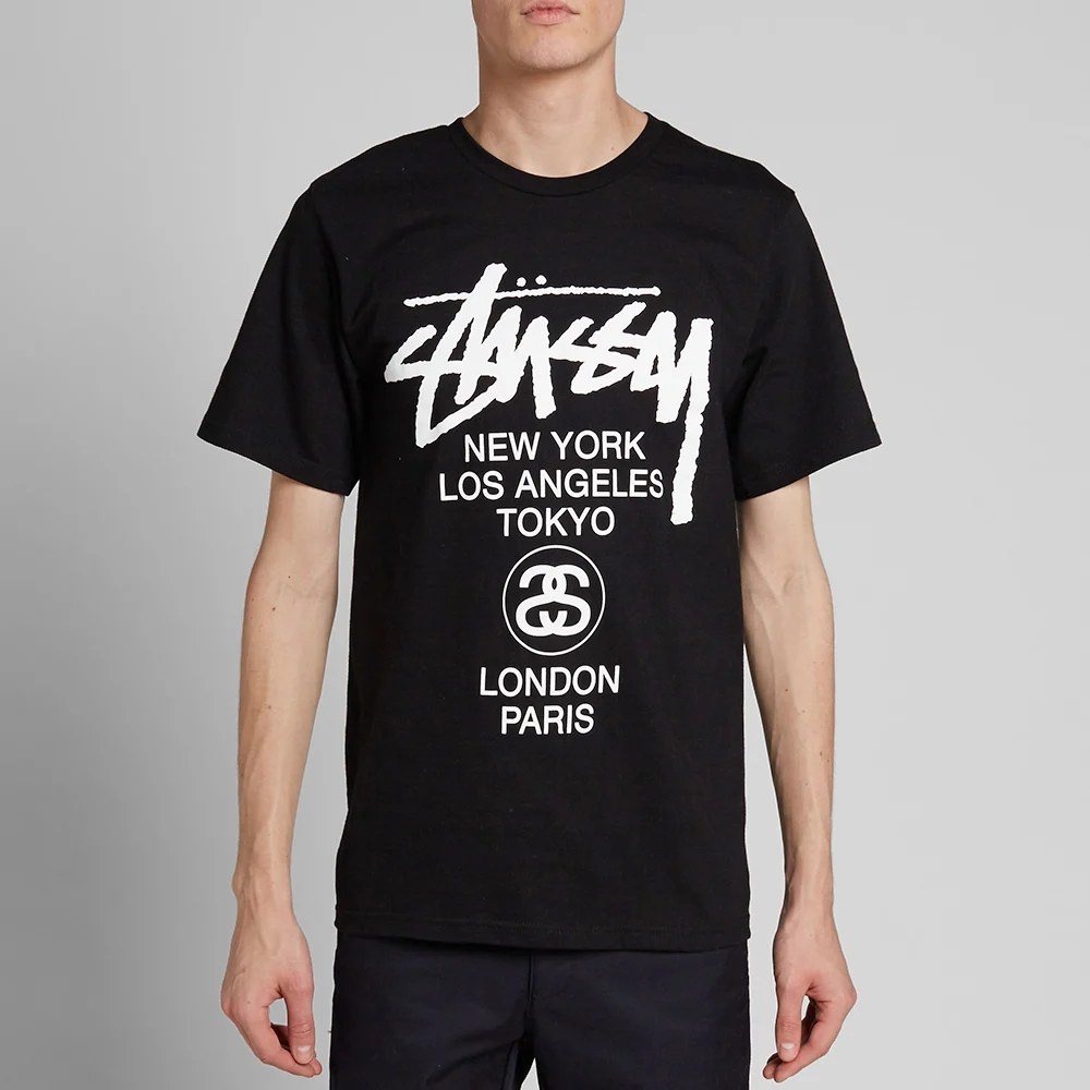 Stussy World Tour Tee Black
