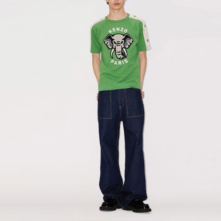 KENZO SS23 Cartoon Print T-Shirt Green