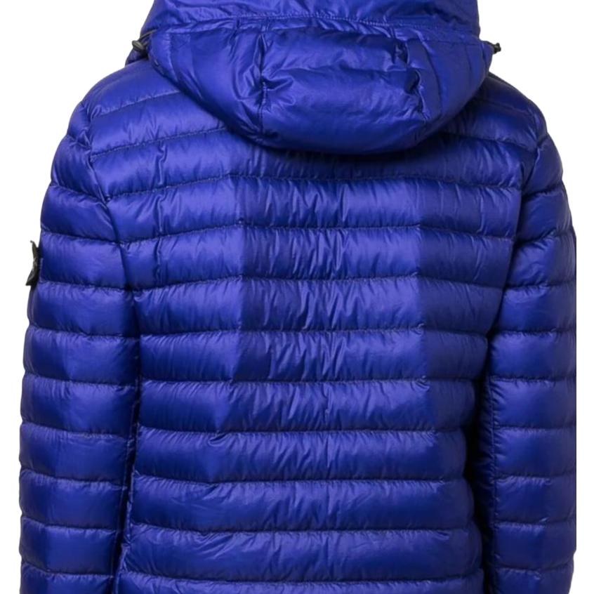 Stone Island Hooded Down Jacket Blue