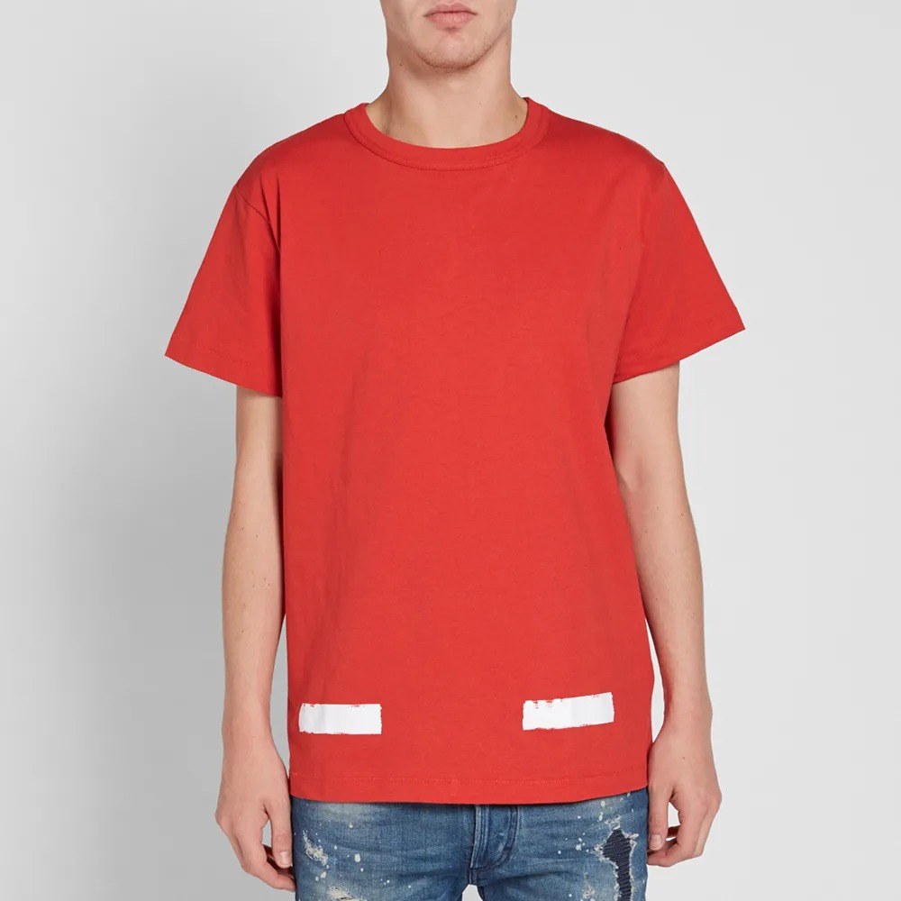 OFF-WHITE Basic Striped T-Shirt Red