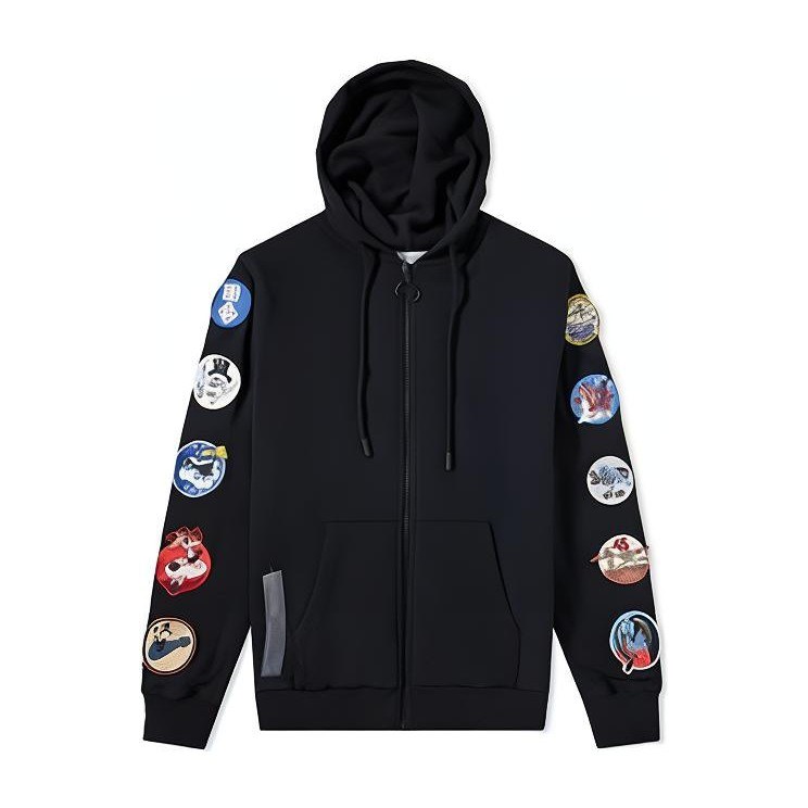 OFF-WHITE Arrow Zip Hoodie Black