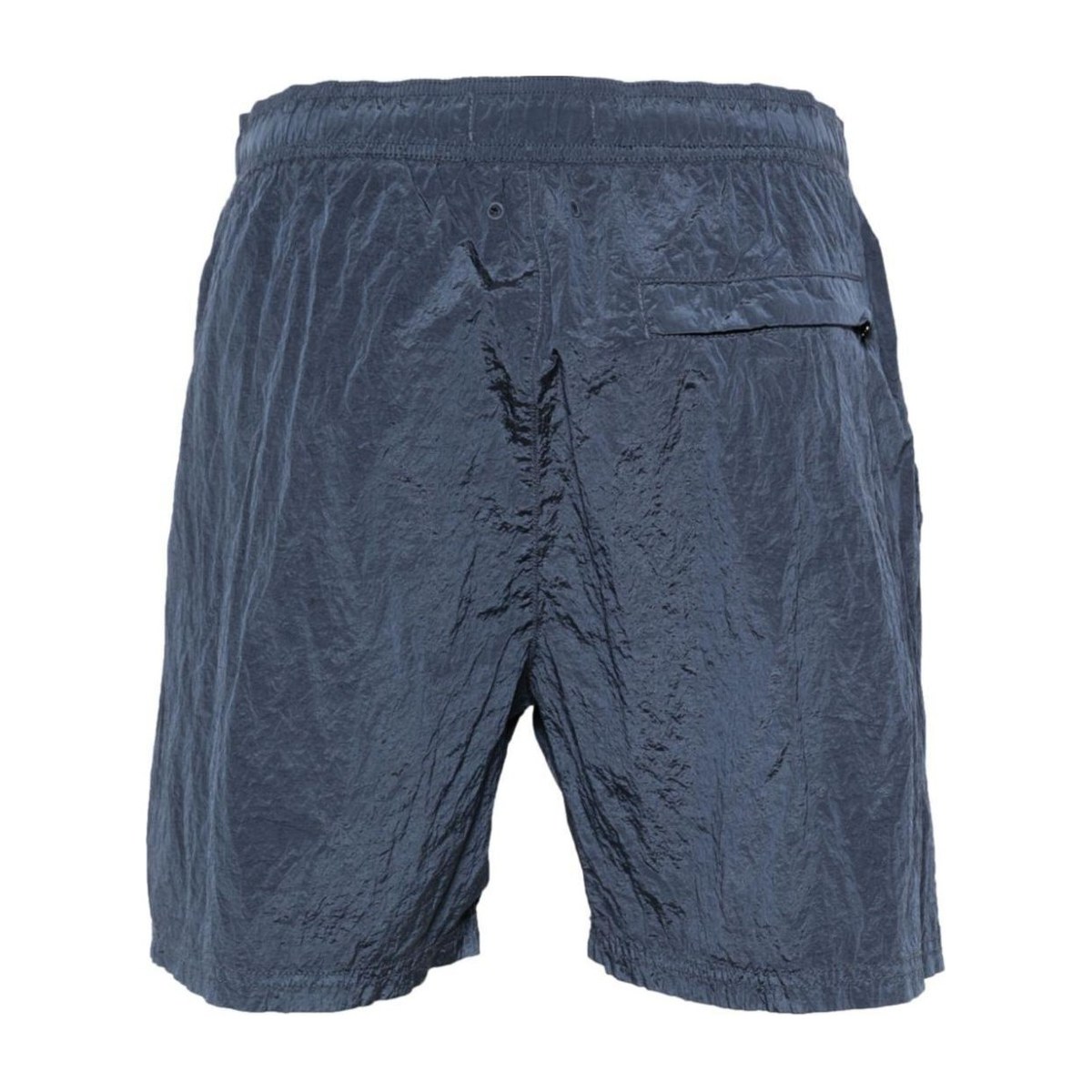 Stone Island Logo Elastic Waist Shorts Blue