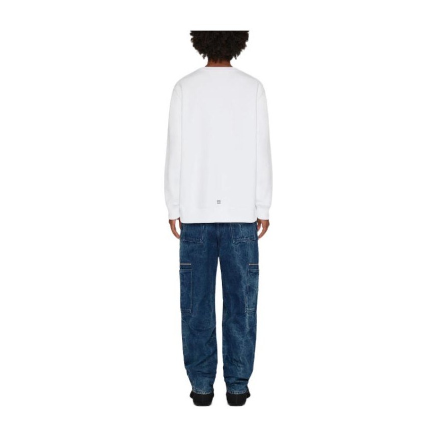 Givenchy SS23 Logo Print Crewneck Sweatshirt White