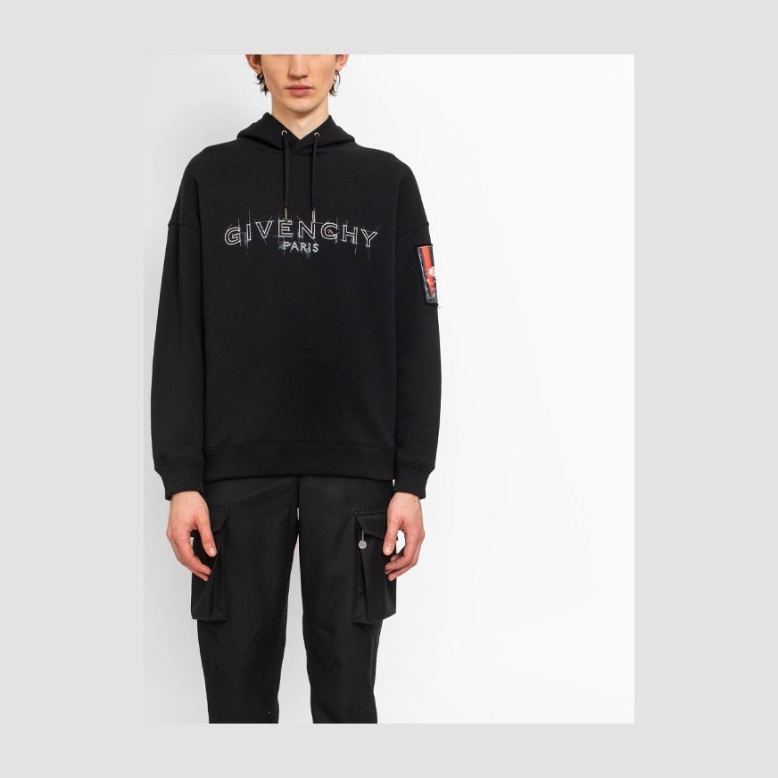 Givenchy Logo Hoodie Black
