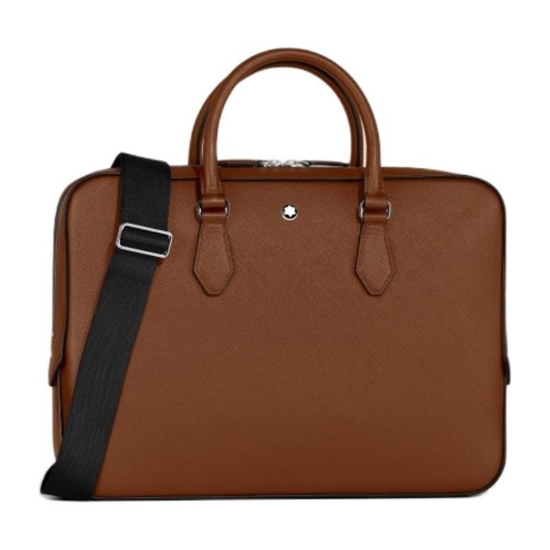 Montblanc Meisterstück Classic Leather Briefcase Maple Brown