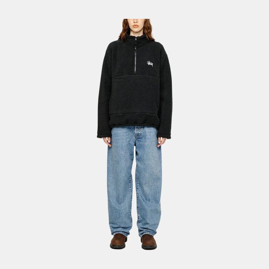Stussy Polar Fleece Half Zip Mock Neck