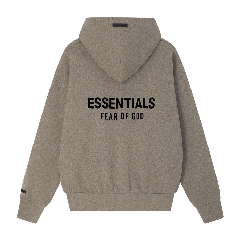 Fear of God Essentials SS25 Classic Full Zip-Up Hoodie Homestead Heather