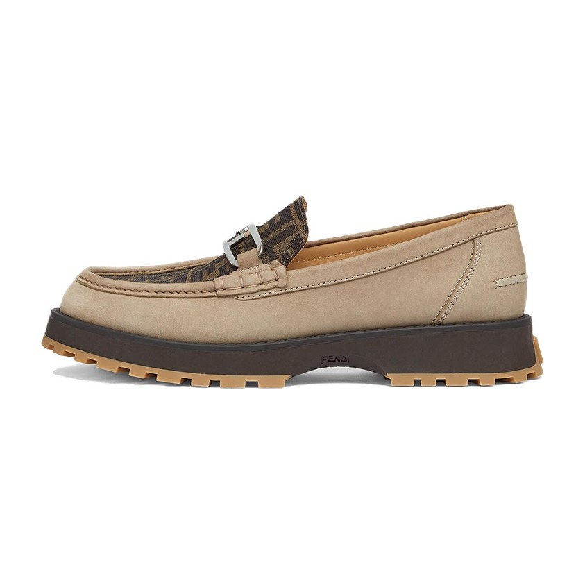 Fendi O'Lock Loafers Beige