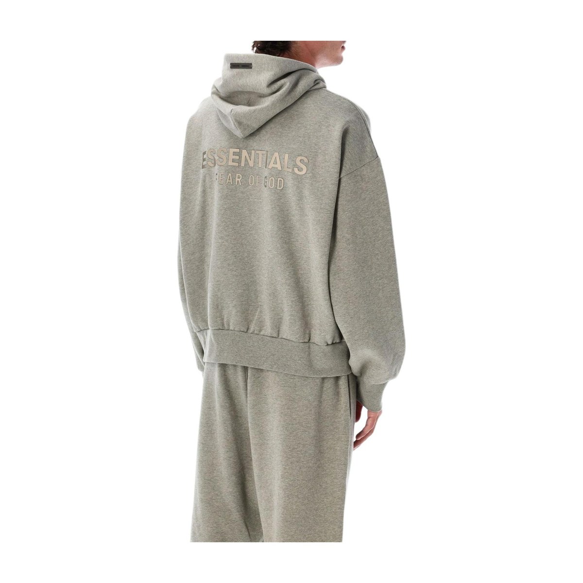 Fear of God Essentials SS25 Classic Fit Fleece Hoodie Concrete Heather