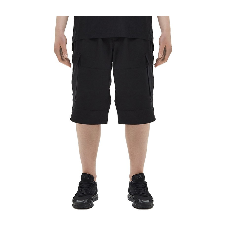 Y-3 Wool Cargo Shorts Black