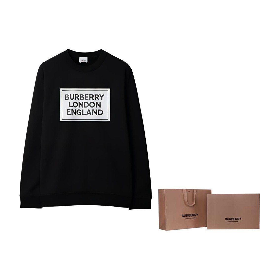 Burberry SS24 Logo Crewneck Sweatshirt Black
