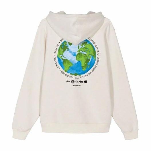 Stussy Global Design Corp Globe Pattern Hoodie