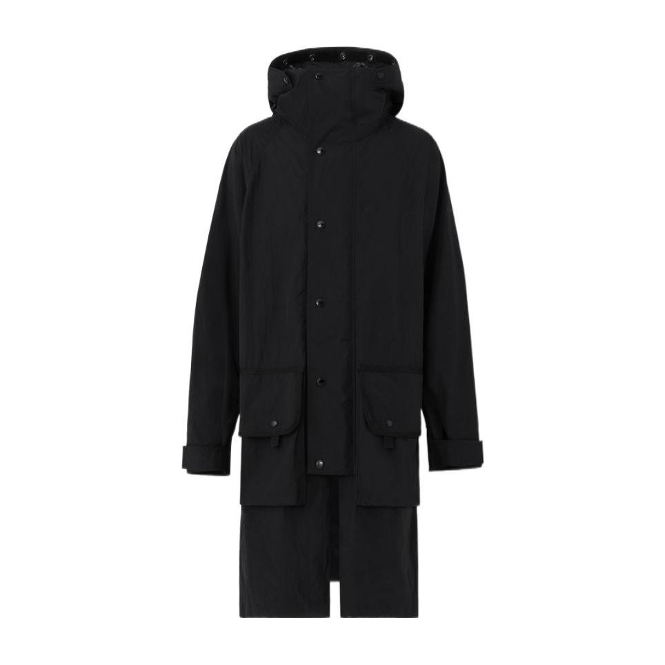 Burberry Black Hooded Trench Coat