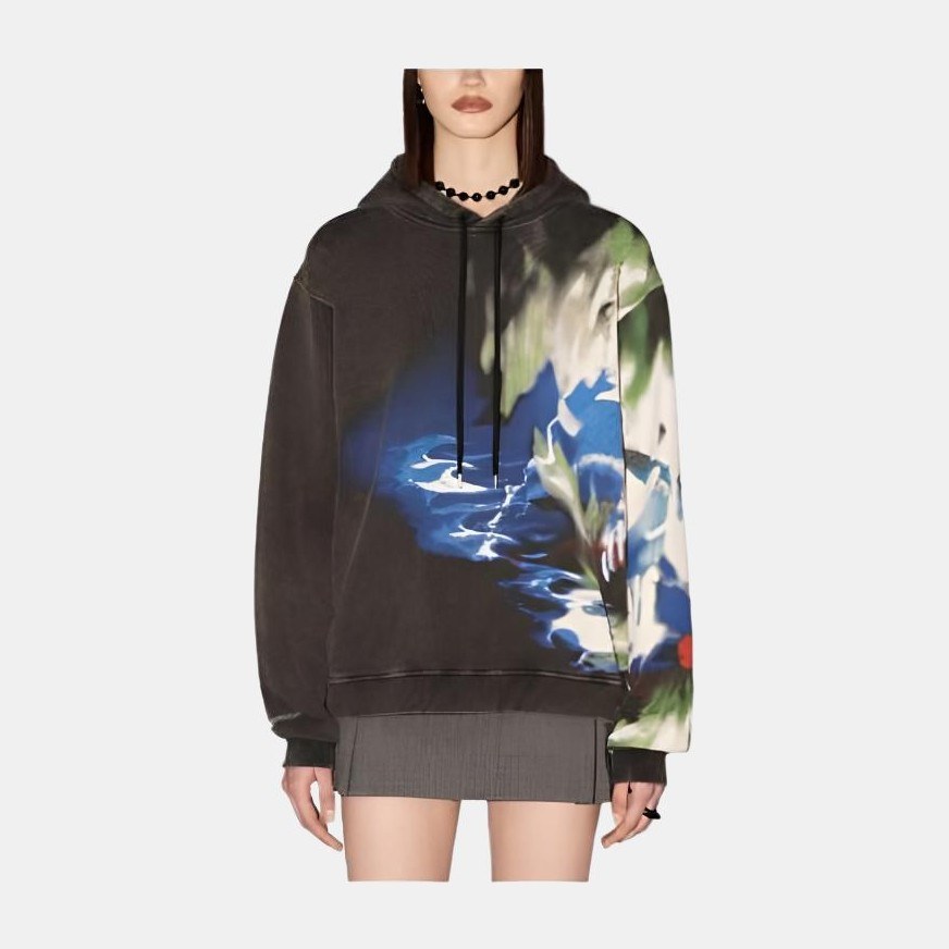 AMBUSH FW23 Printed Hoodie Black