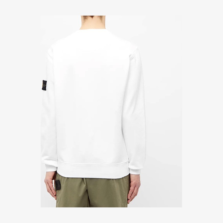 Stone Island Garment Dyed Crew Sweat Bright White