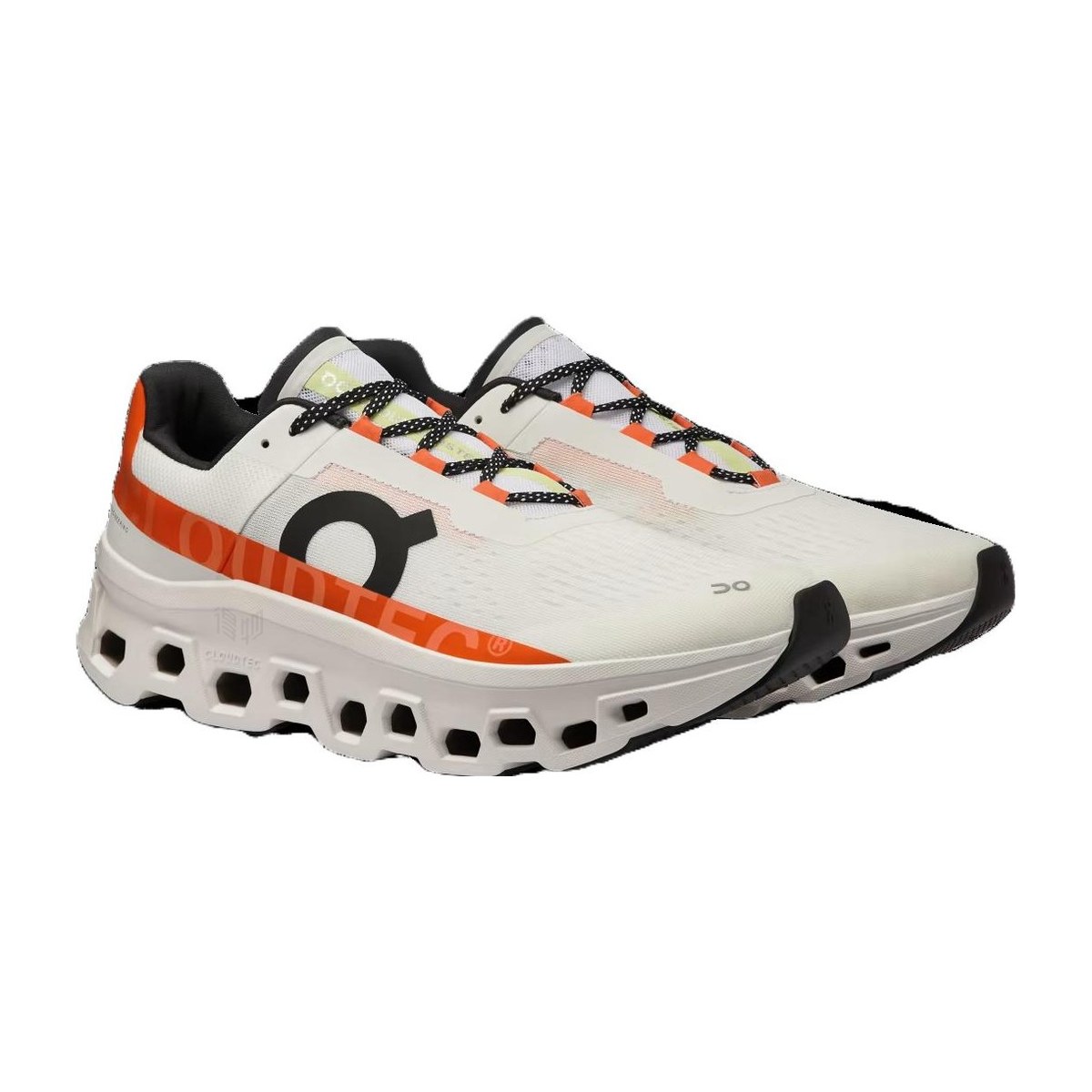 On Cloudmonster White Orange