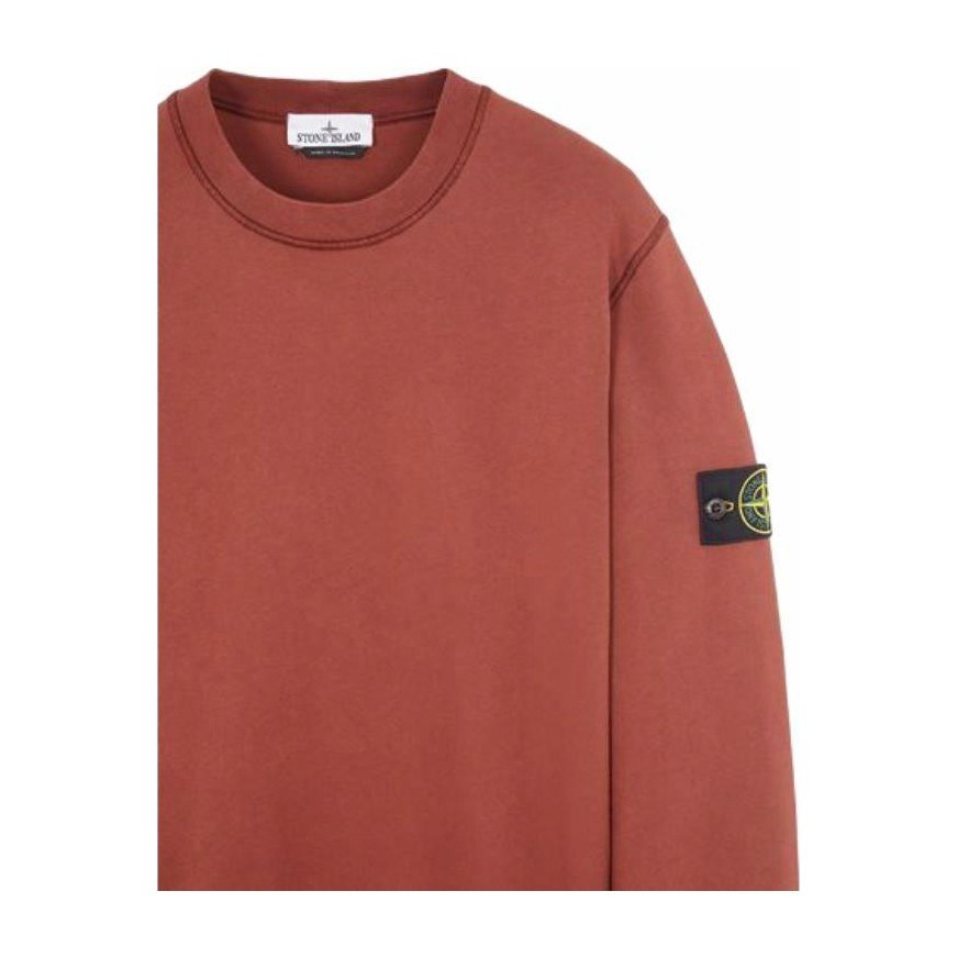 Stone Island Pullover Crewneck Sweatshirt Red Brown