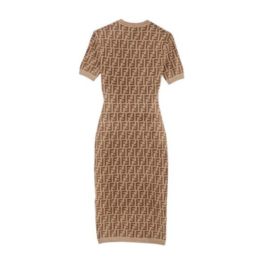 Fendi FW22 Logo Knit Dress