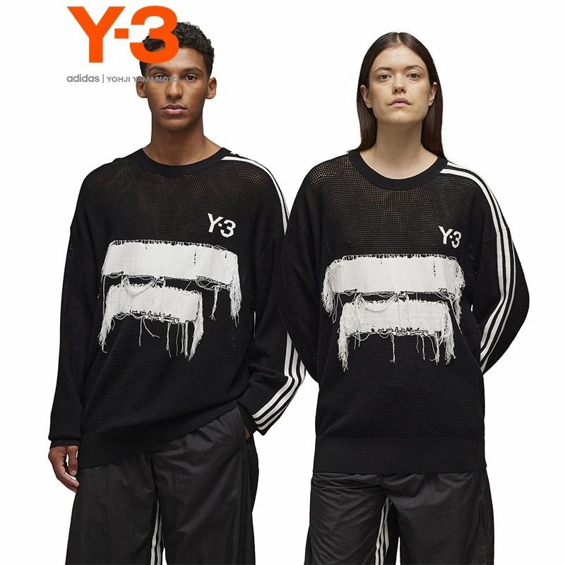 Y-3 GFX Knit Crew Black