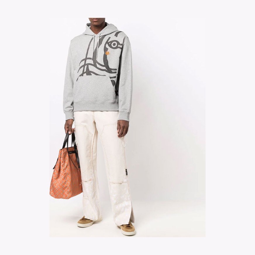 KENZO Logo Hoodie Grey