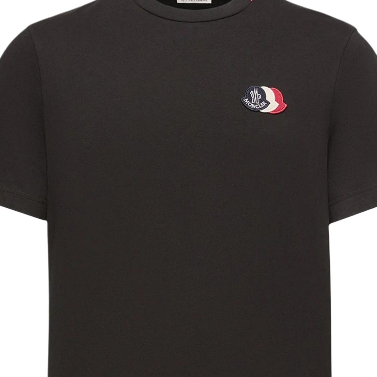 Moncler SS26 Embroidered Tricolor Cotton T